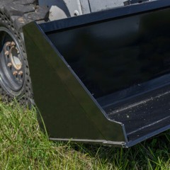 Titan Attachments 60″ Skid Steer Dirt Bucket V2, 1/8″ Thick Structural Steel