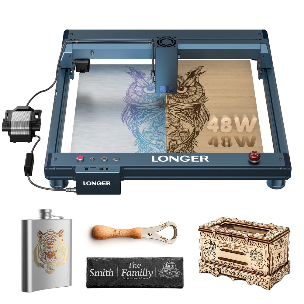 LONGER B1 40W Laser Engraving Machine, Auto Air Assist,40W Laser Cutting🔥Used-C