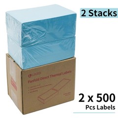 1000 Fanfold 4″ x 6″ Direct Thermal Labels Shipping Labels with Perforated Li…