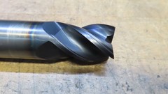 Hanita 4VP5S carbide 4fl endmill 1-1/8″ LOC REGROUND to 25.15mm and recoated