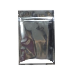 100/500 Glossy Silver Smell Proof Mylar Foil Bags Resealable Zipper Seal Pouch