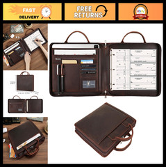 3 Ring Check Binder 9″x11.25″ Zippered Business Checkbook Holder, Fits 3 & 9 Hol