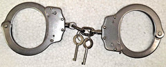 MTech USA 4508-SDL Series Double-Lock Handcuffs, Stainless Steel, Nickel Silver