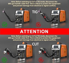 Compact 6in1 Aluminium Welder 200A Gas Gasless MIG Stick TIG Spot Cut Equipment