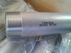 1-1/2″ MNPT x 6″ TOE 304SS Stainless Steel Pipe Nipple Sch 40 “Threaded One End”