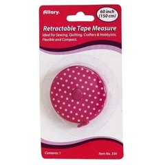 Allary 336 Retractable Tape Measure 60″ in Hot Pink Polka Dot Pattern (2 Tape…