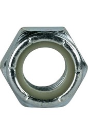 #10-24 Nylon Insert Hex Lock Nuts Zinc Plated Grade 2 Steel Nyloc. 500pk. 5F
