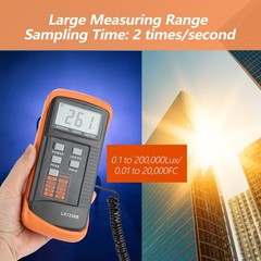 Walfront Light Meter for Plants Lux Meter Meter 0-200,000 Digital Luxmeter LX…