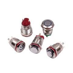 12mm Metal Push Button Switches Latching Momentary ON/OFF Illuminated Waterproof