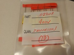 Thomson .022uf 400V Metalized Polyester Axial Lead NOS Capacitors Qty 10
