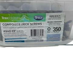 Trex Hideaway TCM25RH35001 Composite Deck Screws Rocky Harbor 350-CT