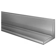 Angle Stock 6061, Aluminum, 1/4 In Thick, 2 1/2 In Leg, 4 Ft, 61A.25X2.5-48