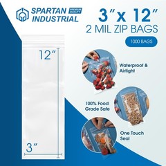 1000 Reclosable Poly Bags 3×12″ – Industrial & Medical Use