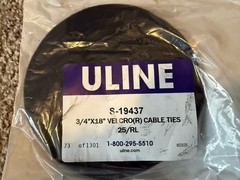 Velcro Brand One-Wrap Strap 3/4″ x 18″ Hook & Loop Cable Ties Black 25 Roll NEW