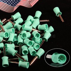 100pcs Dental Polishing Prophy Prophylaxis Cups Latch Type Rubber Polisher Green