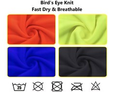 Neon Yellow Long Sleeve Safety Shirt With Hoodie, Polyester Birdeye mesh fabric