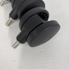 LOT 4 Colson PUT75644BK 3” Black Twin Wheel Furniture Caster 3/8” x 1” Stem