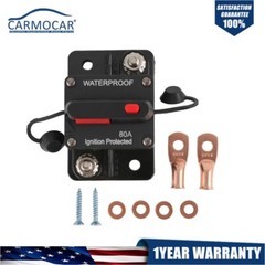 80A AMP Circuit Breaker Fuse 12-48V DC Car Boat Manual Reset Switch IP67