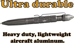 UZI Tactical Pen with CuffKey in The Cap, 1 Count (Pack of 1), Glass
