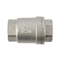1/2 – 2 inch 1″ 3/4″ 1.5″ In-line Check Valve NPT Spring Loaded Stainless Steel