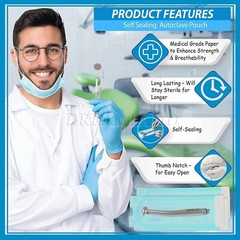 3.5×10″ Self Seal Pouch Sterilization Bag Pouches Dental