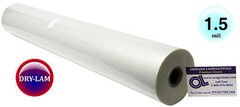 DryLam Standard Hot Laminating Roll Film 27-inch x 500′ x 1″ core 1.5 Mil [pk 2]