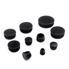 Round Plastic Black Blanking End Cap Caps Tube Pipe Inserts Plug Bung 12~100mm
