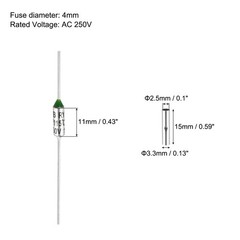 6 Set Metal Temperature Thermal Fuse RY15 115C 239F 15A 250V Cutoff Component