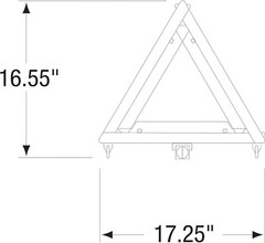 Deflecto Brand Made in USA Emergency Warning Triangle Kit with 3 Warnings – Red