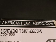 LIGHTWEIGHT STETHOSCOPE GRAY ADC AMERICAN HEART ASSOC 31-INCHES #004500