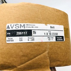 10x VSM 286117 Sanding Belt 1″ x 18-27/32″ 120 Grit XK870X Ceramic Alumina Oxide