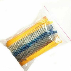 600pcs 30 Values 1/4W Metal Film Resistors + Plastic Box Assortment Kit Set 1%