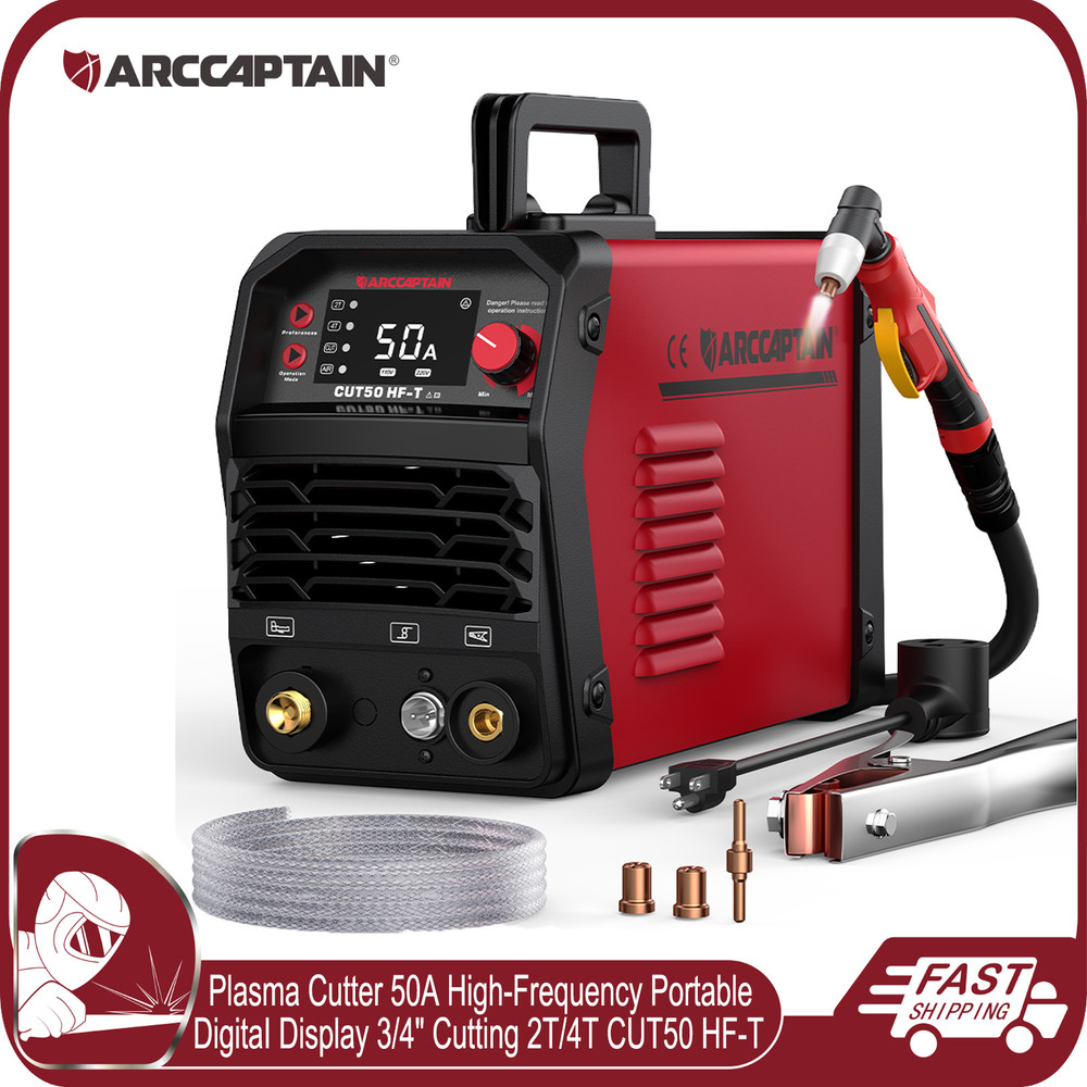 ARCCAPTAIN Plasma Cutter 50A CUT50 HF High-frequency Digital 3/4″ Cutting 2T/4T