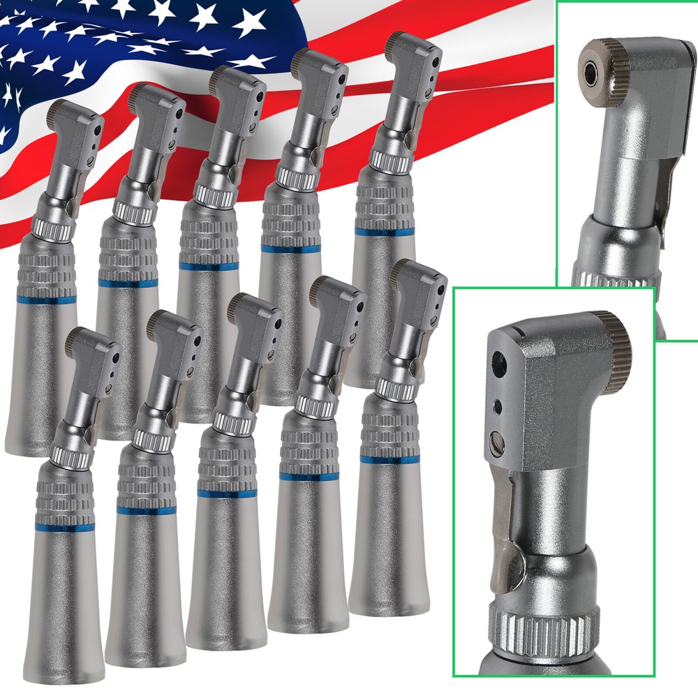 10* Dental Slow Low Speed Handpiece Contra Angle E-Type Latch NSK Style Φ2.35mm