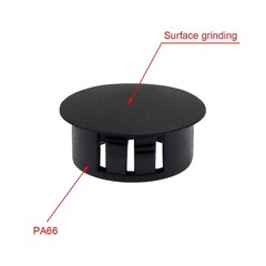 60PCS 8Mm (5/16″) Black Hole Plugs Plastic Flush Type Snap-In Locking Tube, Furn