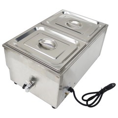 TechTongda 110V Commercial Hot Dog Steamer & Bun Warmer Long Service Life New