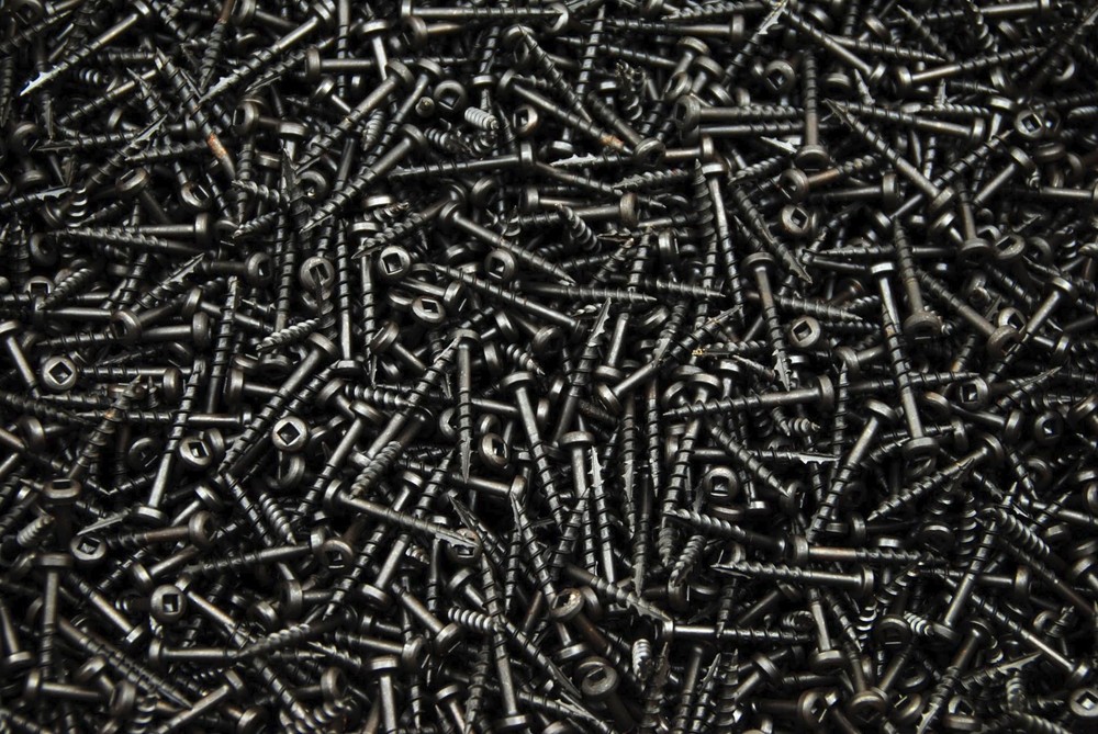 (1000) Square Drive Pan Head 6 x 1-1/4 Coarse Face Framing Type 17 Wood Screws