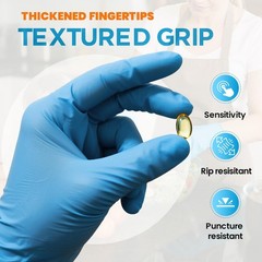 100 Disposable Nitrile Gloves Medium 6mil Heavy Duty Blue Latex Free