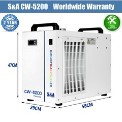 S&A CW-5200DH Industrial Water Chiller FDA AC 1P 110V for CO2 laser Engraver