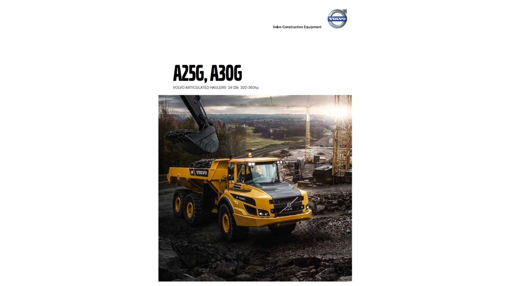 Volvo A25G and A30G Articulated Dump Truck Worhshop Service Manual PDF on USB