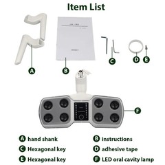 15W Dental Surgery LED Operation Light Dual Color Shadowless Oral Lamp 22mm/26mm