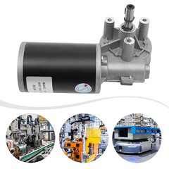 Electric Worm Gear Motor Right Angle Reversible 220 RPM Torque 45W DC 24V