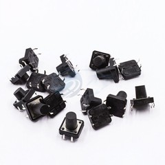 12x12mm Tactile Tact Push Button Switch 4 Pin DIP Through Hole SPST PCB Miniatur