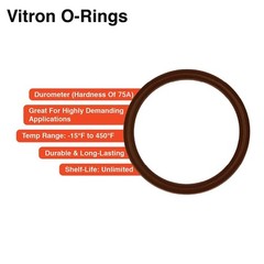 BV75116 O-Ring FKM 75A Viton Rubber Seals (Pack of 10)