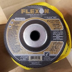 FlexOvit A0444 FLEXON Type 27 Grinding Wheels, 4″ x 1/4″ x 5/8″, 15,000 RPM