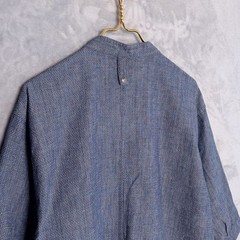 TILIT NYC Sashiko Stitch Blue Chef’s Coat Size 2XL Breathable Hidden Snap Front