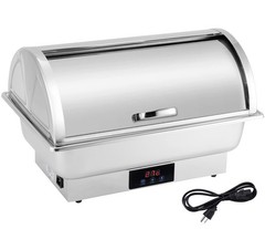 Electric Roll Top Chef Chafing Dish Buffet Set 2 Pans Buffet Servers and Warm…