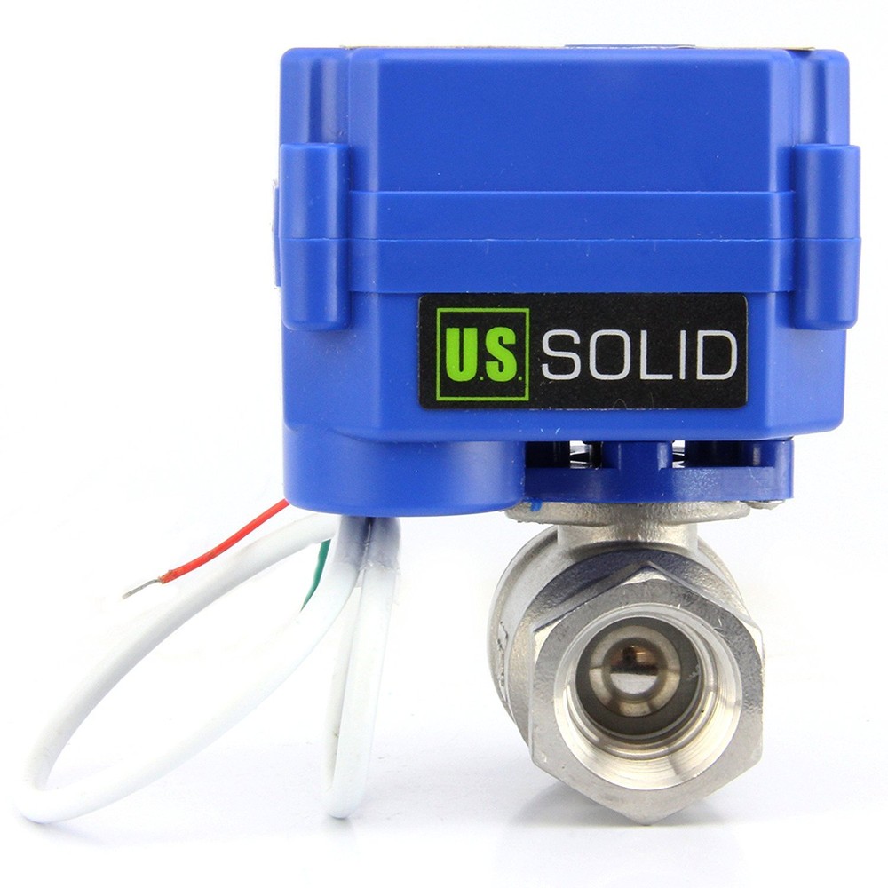 U.S. Solid 3/4″ NPT Motorized Ball Valve N/C 9V 12V 24V AC/DC 2-Wire SS304