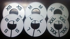 ROUND WHITE SIZE RING DIVIDERS XS TO XXL (2 PCS PER SIZE) 12 PCS TOTAL