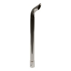 Exhaust Pipe Stack Replacement UNIVERSAL – 1-1/2″ x 24″, Curved Chrome